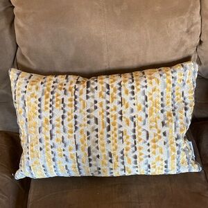 Urban Standard Decorative Geometric Yellow and Gray Lumbar Pillow - Home Accents